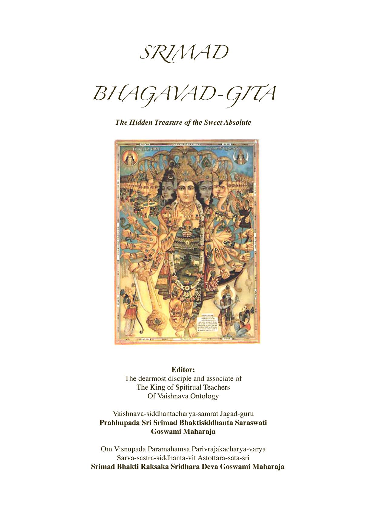 Srimad Bhagavaad-gita cover